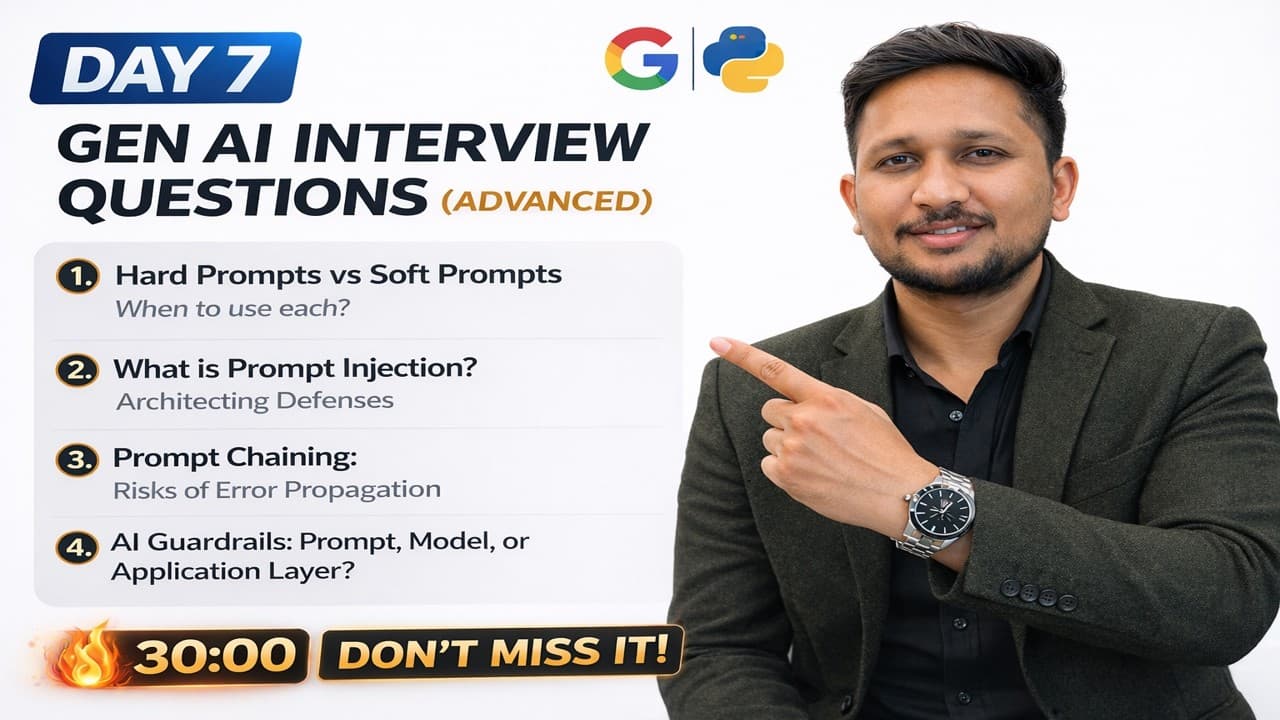 Day 7 ๐ฅ Prompt Engineering & AI Guardrails โ Advanced Interview Questions | AmanAI Lab