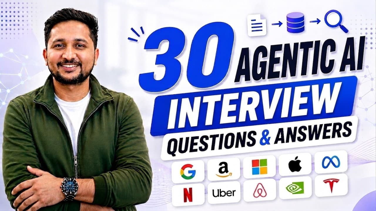 30 Agentic AI Interview Questions Asked at FAANG in 2026 (MCP, Multi-Agent, Agentic RAG) — FREE PDF