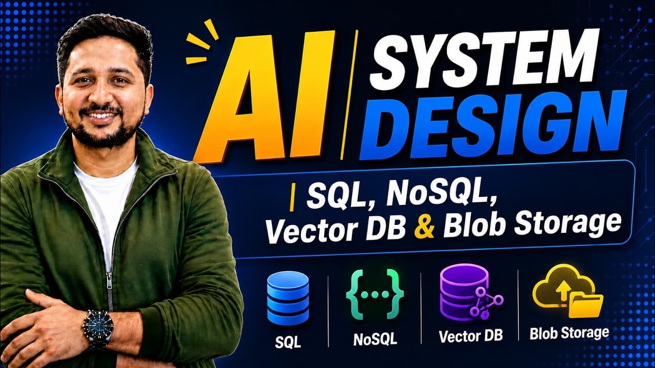 AI System Design | SQL, NoSQL, Vector DB & Blob Storage โ Complete Guide