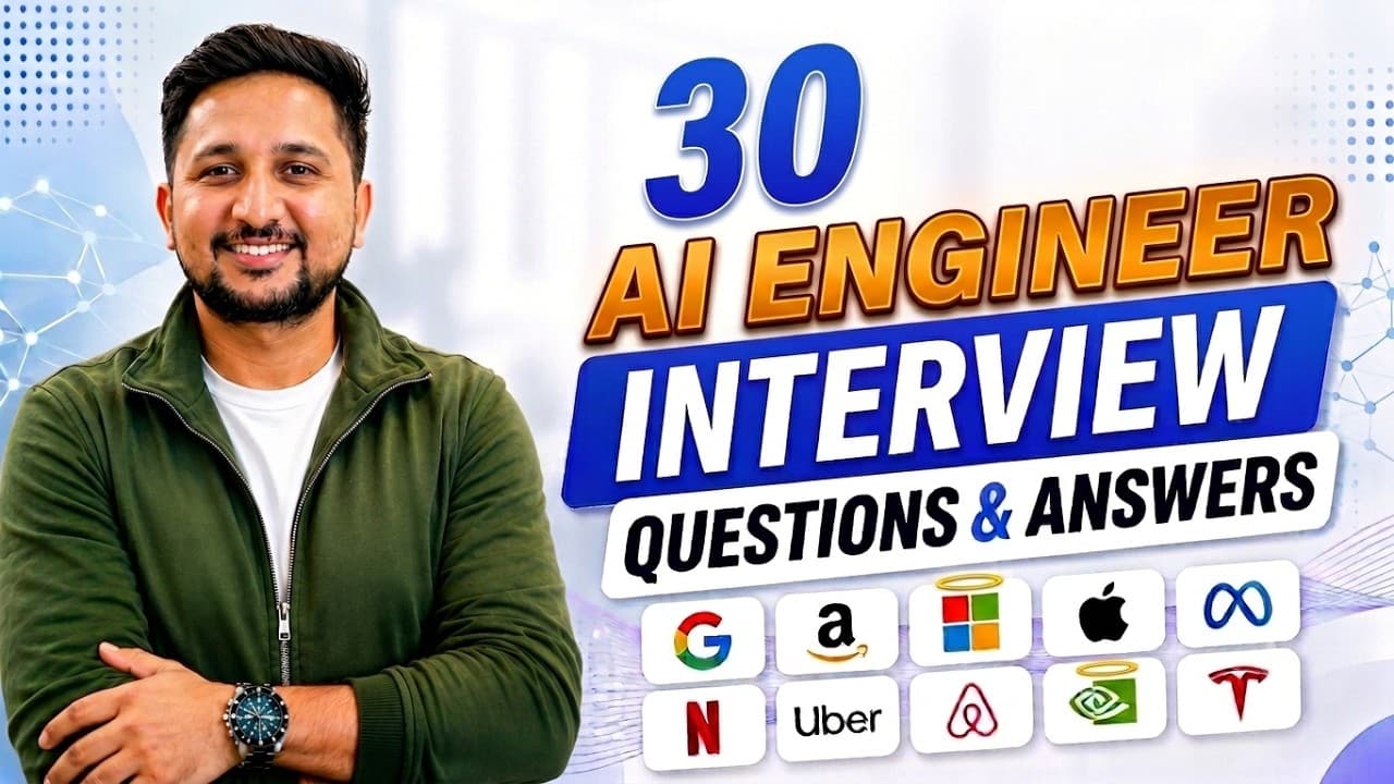 30 AI Engineer Interview Questions Asked at FAANG in 2026 (RAG, LangGraph, MCP, System Design)