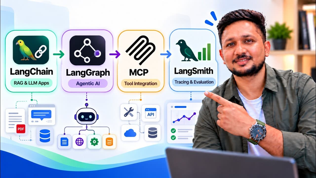 LangChain, LangGraph, MCP & LangSmith | Complete GenAI Learning Roadmap